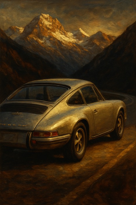Classic Porsche old money wallpaper