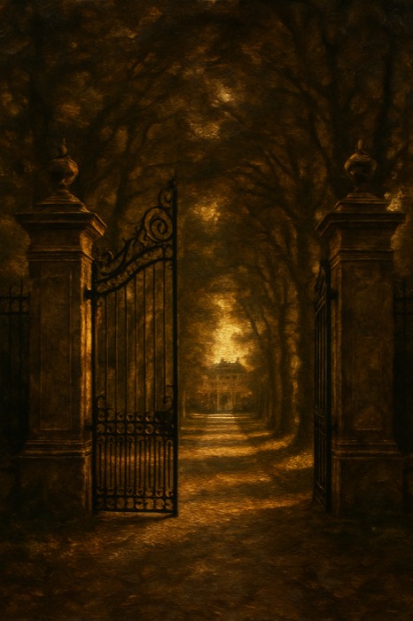 Estate gate old money wallpaper