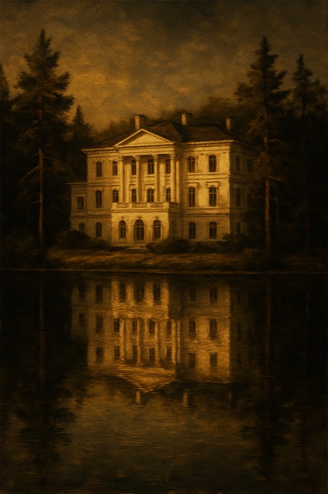 Mansion lake old money wallpaper